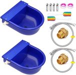 2 Pcs Automatic Horse Waterer for Stalls with Float Valve Livestock Waterer Dog Drinking Water Bowl Dispenser for Cattle Cow Goat Dog Donkey Pig Chicken