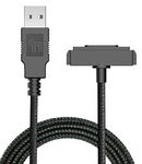 Charger for Sonim XP5/XP6/XP7, Nakedcellphone Brand Black [Rugged Braided] USB Charge/Sync Cable Cord [with Magnetic Contacts] for XP5700, XP6700, XP7700 Phones