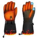 Minthouz Heated Gloves for Men Women, 7.4V 3000mAh Electric Heated Rechargeable Gloves with 6 Layer Shell, 3 Heat Levels, Touchscreen for Commuting, Driving & Outdoor Sports