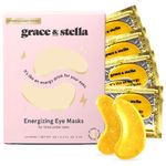 Under Eye Mask - Reduce Dark Circles, Puffy Eyes, Undereye Bags, Wrinkles - Gel Under Eye Patches, Vegan Cruelty-Free Self Care by grace and stella (24 Pairs, Gold)