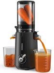 ACOQOOS Juicer Machines, Juicers Whole Fruit and Vegetable with 110MM Feeding Chute, Easy to Clean Cold Press Juicer with 2 Cups, Masticating Juicer Black