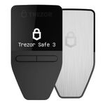 Trezor Safe 3 - Passphrase & Secure Element Protected Crypto Hardware Wallet - Buy, Store, Manage Digital Assets Simply and Safely (Stellar Silver)