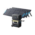 Anker SOLIX F2000 Portable Power Station, PowerHouse 767 and 760 Expansion Battery, with 3×200W Solar Panels, 4096Wh LiFePO4 Battery with 4 AC Outlets Up to 2400W for Home, Outdoor Camping, RV