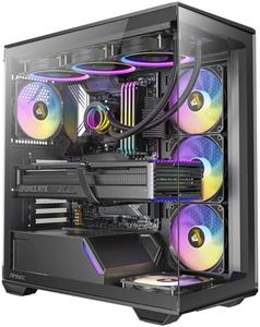 Antec C3 ARGB, 3 x 120mm & 1 x 120mm ARGB PWM Fans Included, Up to 8 Fans Simultaneously, Type-C，Seamless Tempered Glass Front & Side Panels, 360mm Radiator Support, Mid-Tower ATX PC Case