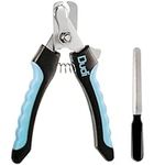 Dudi Pet Dog Nail Clippers and Nail File - Cat or Puppy Claw Clipper with Safety Guard - Razor Sharp Grooming Blades for All Breed Sizes - Large