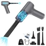 Small Car Vacuum Cordless,Lovyi Mini Handheld Vacuum 6000PA Suction,3 in 1 Portable Vacuum Cleaner & Air Duster & Pump,Mini Car Vacuum Cleaner Rechargeable,Hand Held Hoover for Car,Home,Office