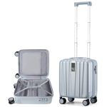 Hanke Underseat luggage,14 Inch Mini Carry On Luggage Lightweight Hardside PC Suitcase Small Travel Suit Case - Gray