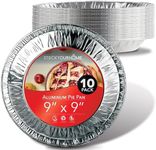 Stock Your Home Inch Aluminum Foil Pie Pans - Disposable & Recyclable Mini Pie Pans - Foil Pie Tin for Bakeries, Cafes, Restaurants - Durable Mini Foil Pans for Pies, Fruit Tarts, Quiche