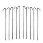 RAM-PRO Tent Garden Stakes Heavy Duty, Galvanized Steel Pegs Rust-Free Garden Edging Fence Hook, Landscape Pins | for Outdoor Camping, Soil Patio Gardening, & Canopies (60)