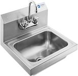 GRIDMANN Commercial NSF Stainless Steel Sink Wall Mount Hand Washing Basin with Faucet