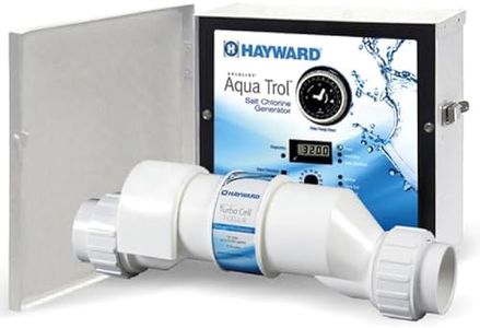 Hayward W3AQ-TROL-HP-TL AquaTrol Salt Chlorination System for Above-Ground Pools up to 18,000 Gallons with Hose/Pipe Fittings, Twist Lock Line Cord and Outlet