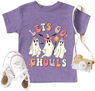 LAWOZZOS Toddler Halloween Shirt Pumpkin Tshirt Kids Boo Girls Boys Ghost T-Shirt 2-7 Years