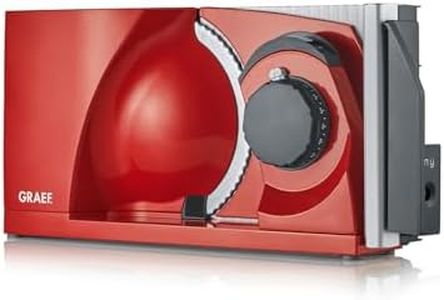 GRAEF Mytiny Folding Kitchen Food Slicer MT1003, Bread Slicer, Sausage, Vegetable, Bread Slicer, Foldable, Red