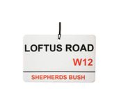 QPR/Loftus rd Street Sign Car Air Freshener (Fun Birthday/Xmas Christmas Stocking Filler/Secret Santa/Novelty Scented Gift)