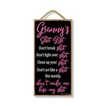 Honey Dew Gifts, Grannys List, 10 inches by 5 inches, Best Gift for Grandparents, Home Wall Decor, Granny Gifts, Funny Wall Sign Grandparents, Nonna Gifts, Memaw Gifts, Grandma Signs