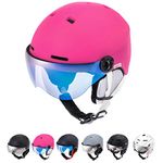 Ski Helmet for Men Women Boy Girl Kid Children Skiing Snowboard Certified Safety Professional Snow Sports Earmuff Winter Warm (M (55-58cm), Pink)