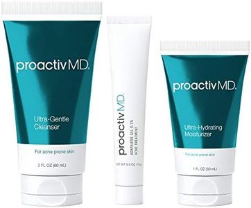 ProactivMD Adapalene Gel Acne Kit - with Adapalene Gel Acne Treatment, Green Tea Face Cleanser, and Moisturizer with Hyaluronic Acid- 30 Day Kit