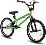 HH HILAND 20 inch Freestyle Kids BMX Bike, Beginner-Level to Advanced Riders with 360 Degree Gyro & 4 Pegs, Kids' Bicycles for Boys, Girls, Multiple Colors Green