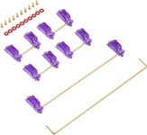 Zkeebs DUROCK V2 Screw-in Stabilizers, 7U, 6.25U, 2U Clear PCB Mount Stabilizer Pre-Clipped, Wire Popping PCB Screw Stabs for Mechanical Keyboards (80% TKL Kit) (Gameboy Purple)