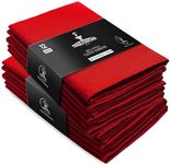 Trade Fountain Cloth Napkins Cotton [12 Pack] - 51 x 51 cm Extra Large Reusable Napkins - Oversized Cotton Napkins Made of 100% Pure Cotton Fabric - Hotel Quality Stylish Dinner Napkins (Red)