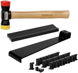 Goldblatt Laminate Wood Flooring Installation Kit with Reinforced Double-Faced Mallet, Heavy Duty Pull Bar, Tapping Block, 30-Piece Spacers, Professional Flooring Tools for Laminate, Hardwood, Vinyl