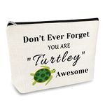 Sea Turtle Gifts Turtle Makeup Bag Inspirational Gift for Girls Women Turtle Lovers Gift Turtle Lady Gift Travel Cosmetic Bag Sea Animal Lover Gifts Friends Sister Graduation Christmas Birthday Gift