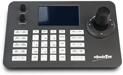 zowietek Tastiera IP PTZ nuova generazione | Controllore di rete | Joystick 4D con POE | Schermo LCD da 5 pollici | Decodifica H.264 e H.265 | Compatibile con telecamera IP di sicurezza dome