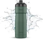 Bike Water Bottles | Insulated Bike Water Bottle | Easy Clean Nozzle, Easy Squeeze | Cycling Mountain Fitness Water Bottle | Gym Sport Bottle | (Green, Sport 20)