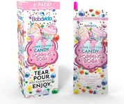 BOBAVIDA Super Cotton Candy Popping Boba - 5 Boba Packets with Straws for Drinks, Desserts & Food Toppings - Non-GMO Popping Boba Pearls