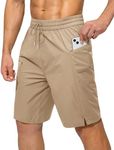 AI'MAGE Men's Swim Shorts Quick Dry Swimwear Beach Holiday Party Swim Big Pants Volley Shorts Khaki S