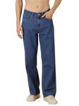 Thomas Scott Men's 100% Cotton Clean Look Baggy Jeans (TSJ079_Midblue, 30)