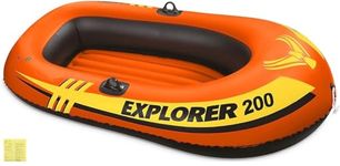 Seas The Day with Explorer 200 Boat | Water Float with 2 Person Capacity & Endless Fun | Long Lasting Boat Made of Strong Vinyl, Comes with Repair Patch