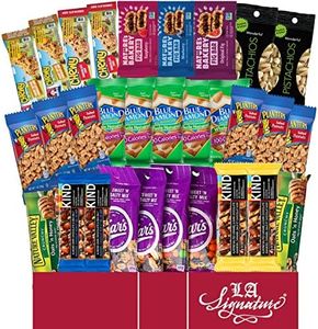 Ultimate Healthy Care Package (30 Count) - Bars & Nuts Variety- Gift Box Bundle Present - Kids, Adults, Boys, Girls, College Student,