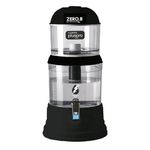 Zero B Zerob Suraksha Plus Pro 15L Gravity Water Filter | 4-Stage Resin + Carbon Purifier | Kills 99.99% Bacterias and Viruses | Non-Electric, Chemical-Free | For Home, Office & Outdoor | Black