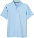 French Toast Men's Moisture Wicking Performance Sport Polo Short Sleeve Shirt, Light Blue, XX-Large