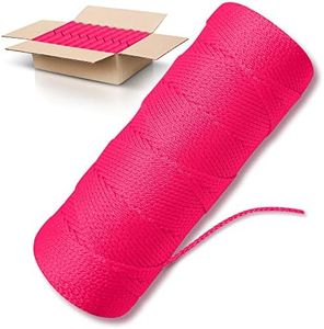 Pink Mason Line String Line - 84 Roll Pack - #18 Braided Nylon String - 500 Ft Length Per Roll - Nylon Twine for Gardening Or Masonry Tools - Perfect Construction String for A String Level