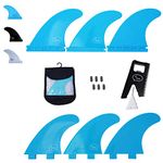 Ho Stevie! Fiberglass Reinforced Polymer Surfboard Fins - Thruster (3 Fins) FCS or Futures Sizes, Choose Color (Aqua, FCS)