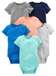 Simple Joys by Carter's Baby Boys' 6-Pack Short-Sleeve Bodysuit, Solid, 6-9 Months