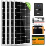 ECO-WORTHY Complete Solar Panel Kit 400W with 40A MPPT Charge Controller and 100AH Lithium Batteries and Invweter for RV Cabin Van Home