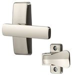 Ideal Security Door Lever for Storm and Screen Doors, Satin Nickel (2-Piece Set)