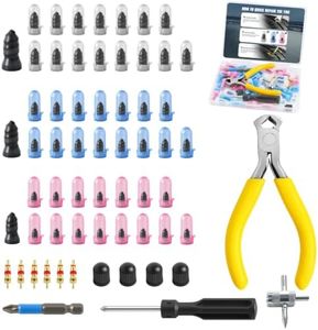 60 PCS Tire Repair Kit with Tire Plug Screw Type, Heavy Duty Emergency Tool | Tire Repair Rubber Nail, Fast Self-Service Screw Tire Plug Kit for Tires, Car, Truck, Motorcycle, Tractor Puncture Repair