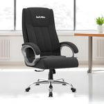 beAAtho® Berlin Orthopedic Boss Chair -3-Year Warranty by beAAtho, Breathable Fabric Executive Office Chair | Ergonomic High- Back Chair-Cushioned Seat & Armrests | Metal Base. (Fabric, Black)