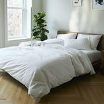 Brooklinen Luxe Core Sheet Set for California King Size Bed, Solid White - 4 Piece Set (1 Fitted Sheet, 1 Flat Sheet + 2 Pillowcases)…