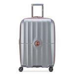 DELSEY Paris St. Tropez Hardside Expandable Luggage with Spinner Wheels, Platinum, Checked-Medium 24 Inch, St. Tropez Hardside Expandable Luggage with Spinner Wheels