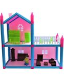 JYGOG New Kids Dream Palace Doll House Play Set with Accessories Dolls with Furniture Role Play Set Age for 3-8 Years (78 Piece Doll House)