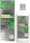 Dr Organic Hemp Oil Rescue Conditioner, Restoring, Fine Hair, Mens, Womens, Natural, Vegan, Cruelty-Free, Paraben & SLS-Free, Organic, 265ml, Packaging may vary