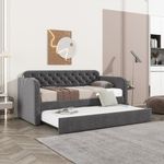 HMYFGD Twin Size Upholstered Velvet