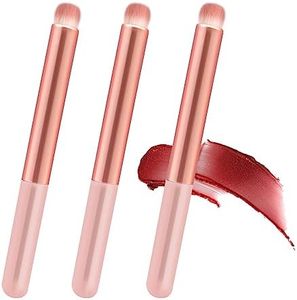 Lip Brush Lip Smudge Brushes Lipstick Brush with Tubes 3PCS Lip Gloss Applicator Wands Lip Brushes Multi-purpose Lip Makeup Brush Eyeshadow Brush Concealer Brush Lip Gloss Wands Applicator Tool Kits