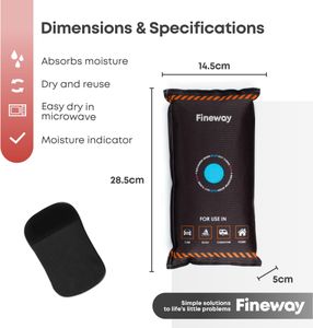 FiNeWaY Car Dehumidifier 2-Pack, 1kg Moisture Absorber