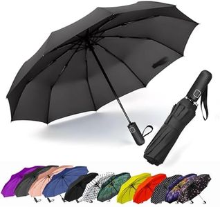 SIEPASA Windproof Travel Compact Umbrella-Automatic Umbrellas for Rain-Compact Folding Umbrella, Travel Umbrella Compact, Windproof Umbrellas for Men Women Teenage.(Black, 54 Inch)